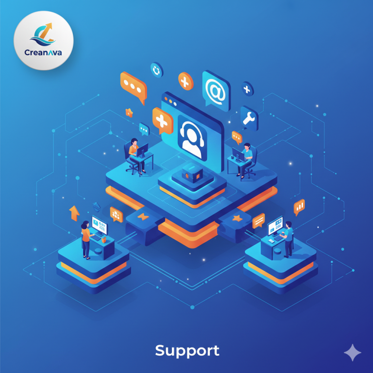 Illustration von Marketing-Kanälen, Kampagnen-Elementen und datenbasierter Optimierung in einem digitalen System